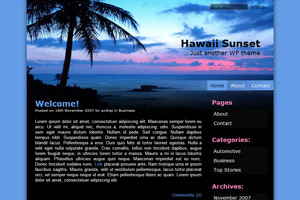 “Hawaii Sunset” theme – WordPress用ブログテーマ